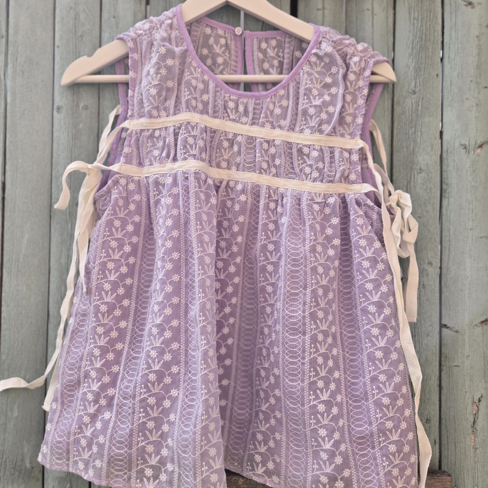 Endless Rose Lilac Lace Sleeveless Top NWT | Floral Embroidery | Size M